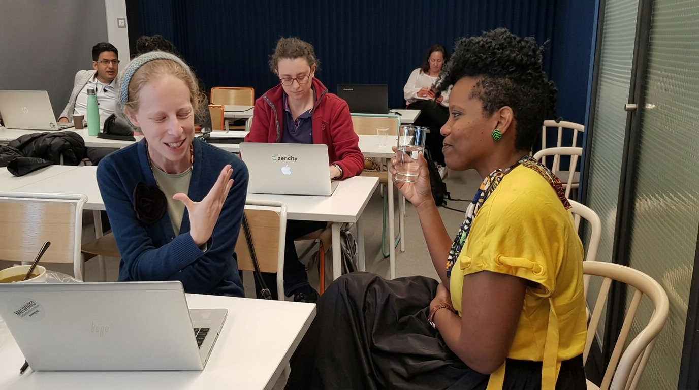 Resa in a small-group coaching session